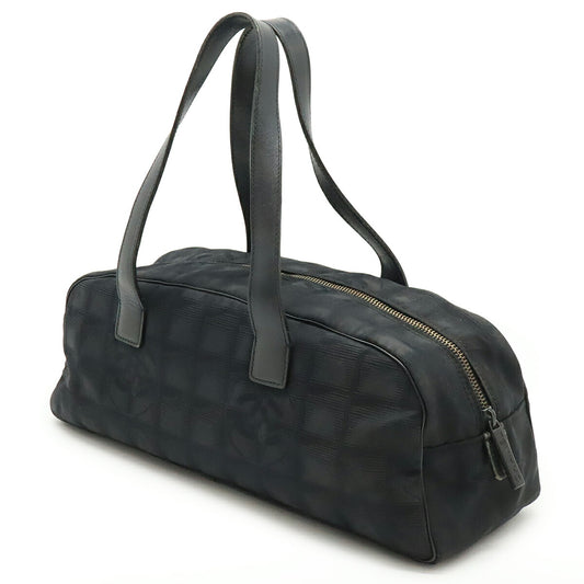 Chanel Nylon Jacquard Leather Mini Boston Bag