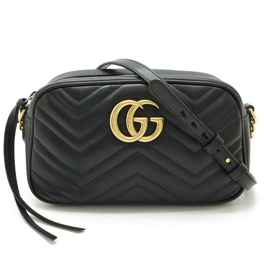 Gucci GG Marmont Leather Shoulder Bag Black