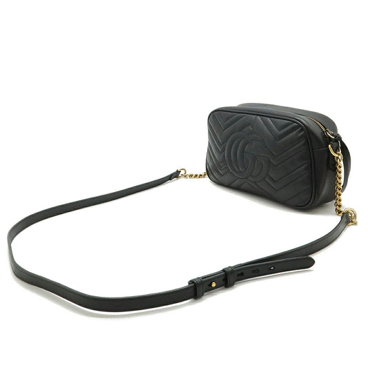 Gucci GG Marmont Leather Shoulder Bag Black