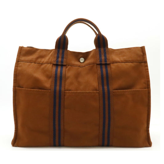 Hermes Canvas Fourre-Tout Tote Bag