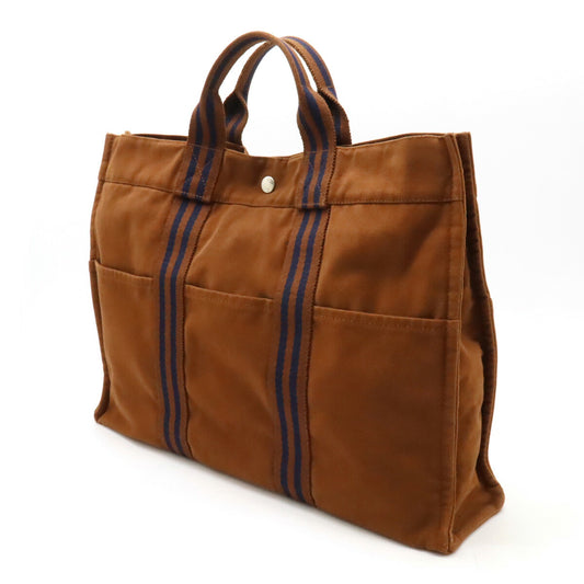 Hermes Canvas Fourre-Tout Tote Bag