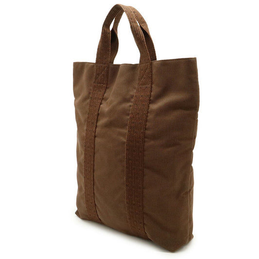 Hermes Canvas Cabas Tote Bag Brown