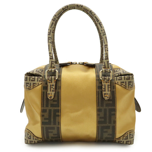 Fendi Zucca Pattern Mini Boston Handbag PVC