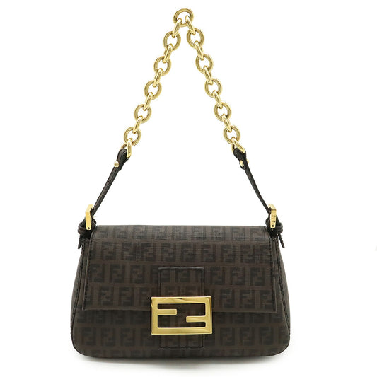 Fendi Mamma Bucket Handbag PVC Dark Brown