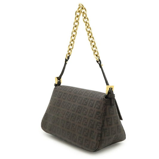 Fendi Mamma Bucket Handbag PVC Dark Brown