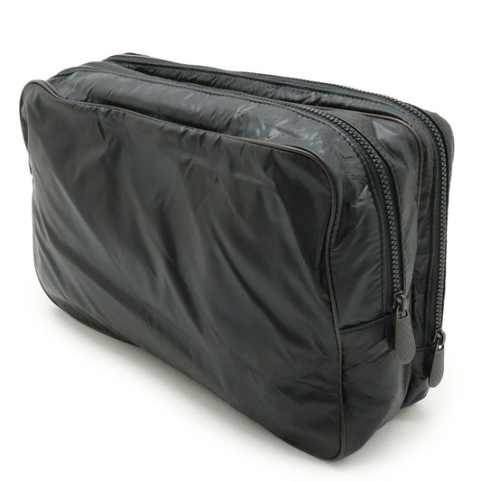 Bottega Veneta Nylon Leather Clutch Bag