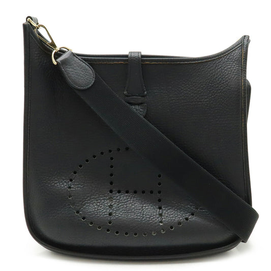 Hermes Evelyne II PM Shoulder Bag Black Leather