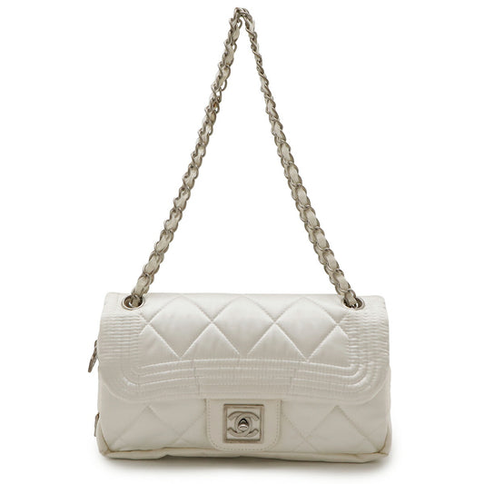 Chanel Satin Coco Mark Shoulder Bag