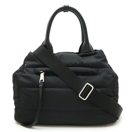 Prada Tessuto Bomber Nylon Leather Handbag 1BG005