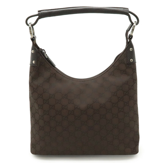 Gucci Nylon Canvas Leather Shoulder Bag