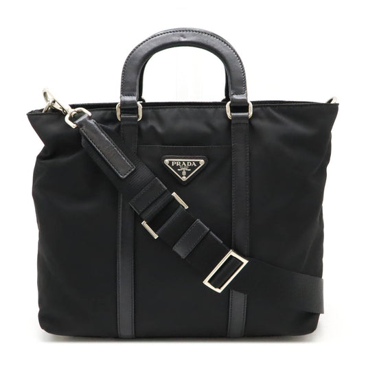 Prada Nylon Leather 2WAY Tote Bag BN1066