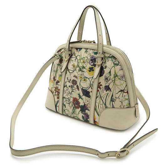 Gucci Flora Top Handle Leather Handbag 2WAY