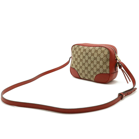 Gucci GG Canvas Leather Shoulder Bag 449413