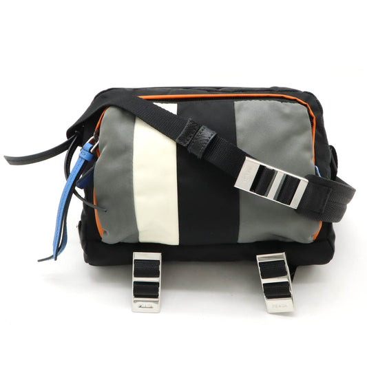 Prada Nylon Leather Crossbody Bag