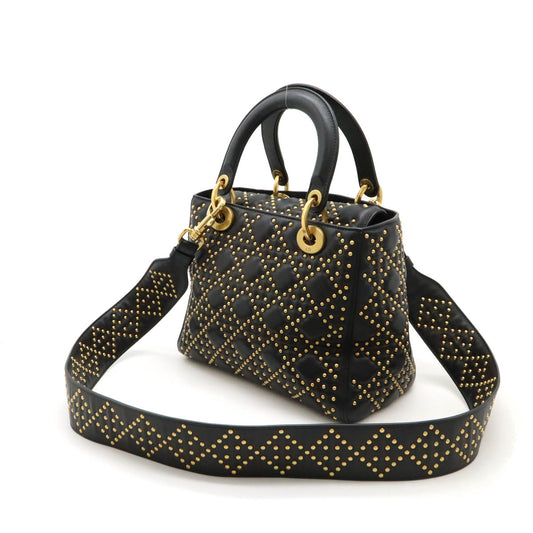 Dior Lady Dior Cannage Leather Handbag