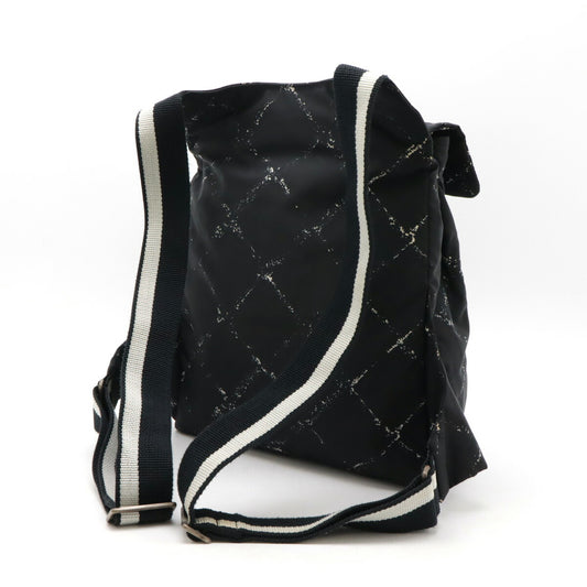 Chanel Nylon Backpack Black Red