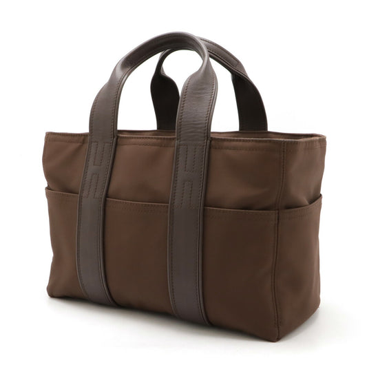 Hermes Acapulco PM Nylon Leather Tote Bag Brown