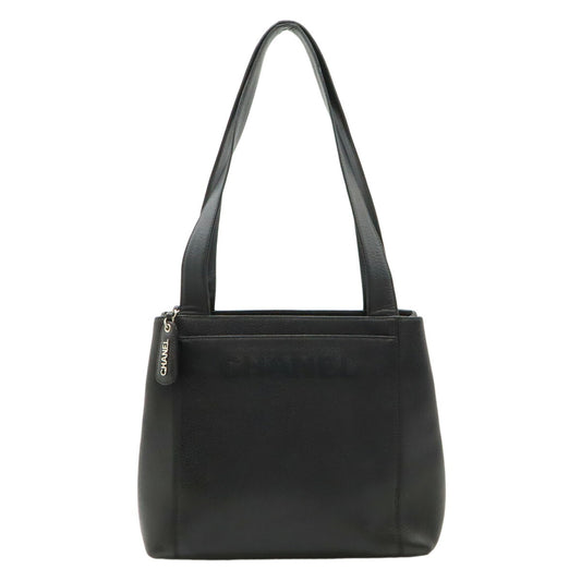 Chanel Caviar Leather Logo Tote Bag