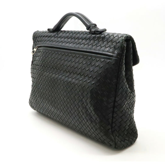 Bottega Veneta Leather Intrecciato Briefcase