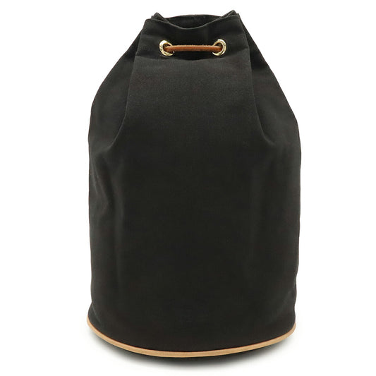 Hermes Canvas/Leather Shoulder Bag Black
