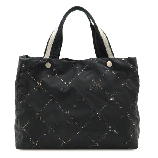 Chanel Nylon Tote Bag Black Red