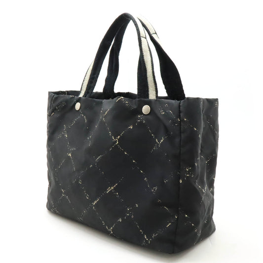 Chanel Nylon Tote Bag Black Red