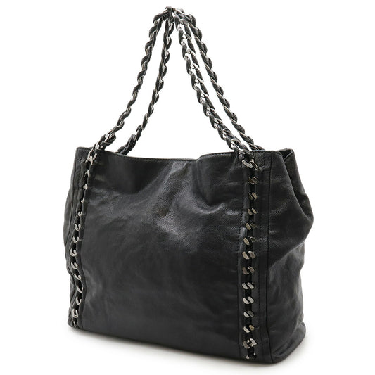 Chanel Caviar Leather Chain Tote Bag