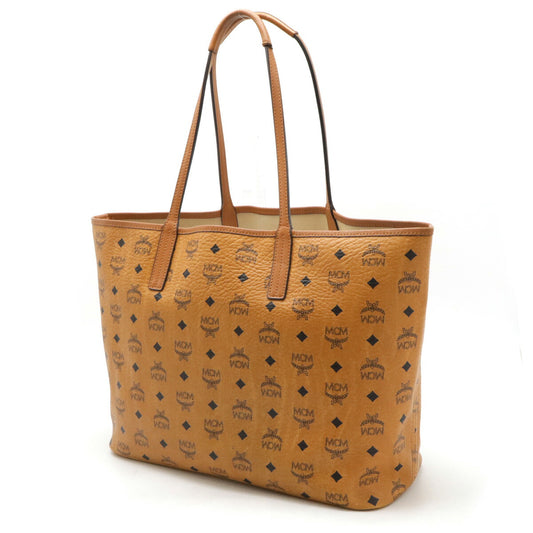 MCM Visetos Logo Tote Bag PVC Leather