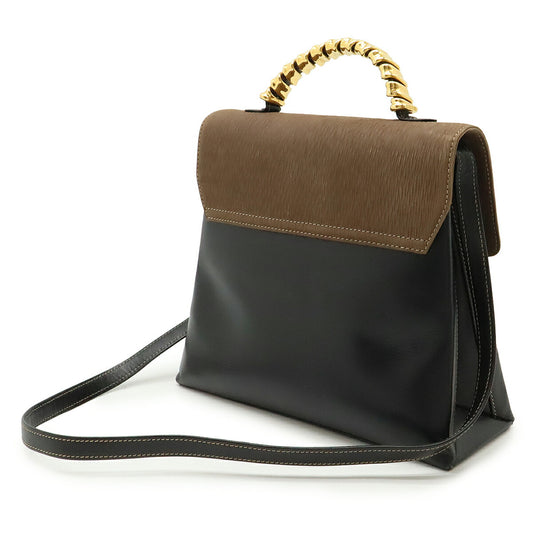 Loewe Velazquez Twist Leather Nubuck Handbag