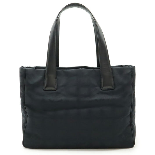 Chanel Nylon Jacquard Leather Tote Bag