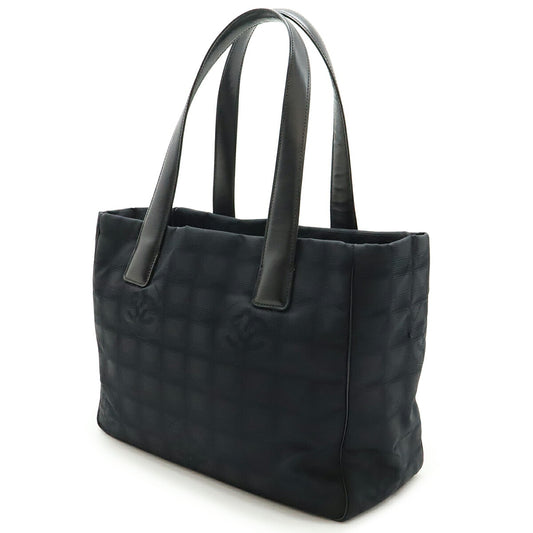 Chanel Nylon Jacquard Leather Tote Bag