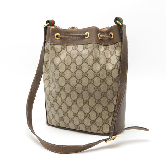 Gucci GG Plus Shoulder Bag Beige Brown