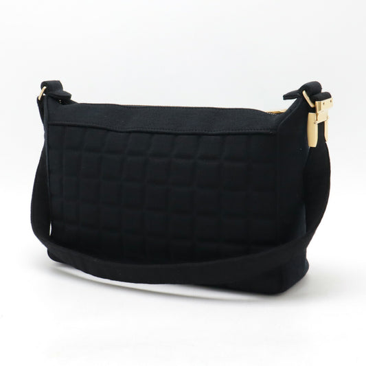 Chanel Cotton Jersey Leather Shoulder Bag