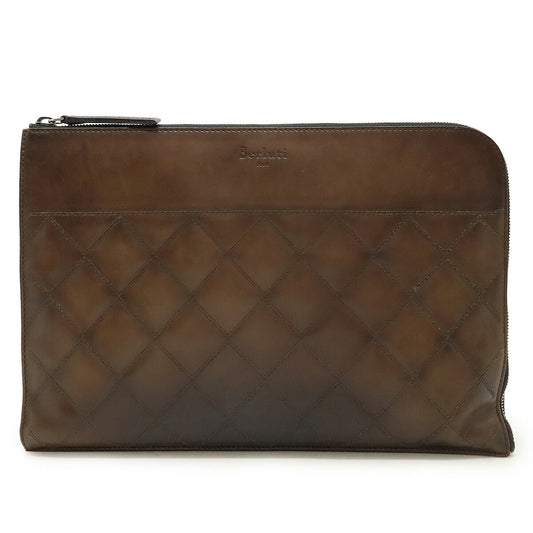 Berluti Leather Off the Road Nino Large Clutch Bag