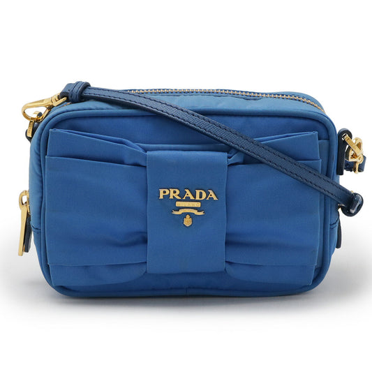 Prada Nylon Leather Ribbon Shoulder Bag 1NF727