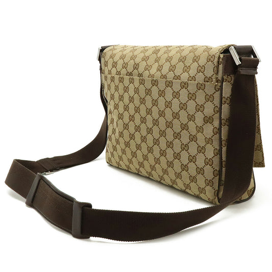 Gucci GG Canvas Leather Shoulder Bag 146236
