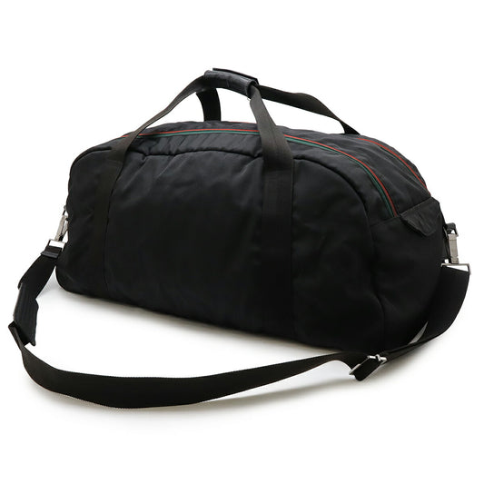 Gucci Nylon Canvas Leather Boston Bag