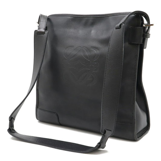Loewe Anagram Leather Shoulder Bag Black