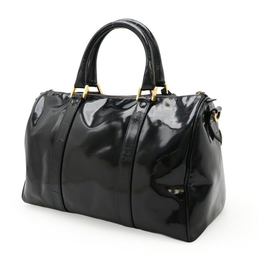 Chanel Coco Mark Patent Leather Mini Boston Handbag