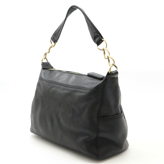 Chanel Leather Coco Mark Chain Shoulder Bag