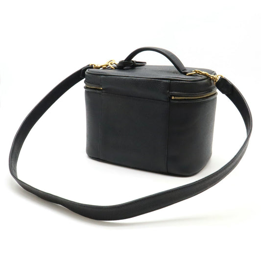Chanel Caviar Vanity Bag Handbag Black