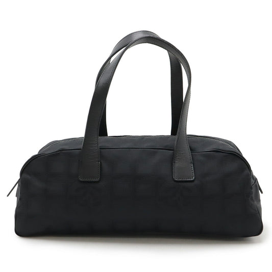 Chanel Nylon Jacquard Leather Mini Boston Bag