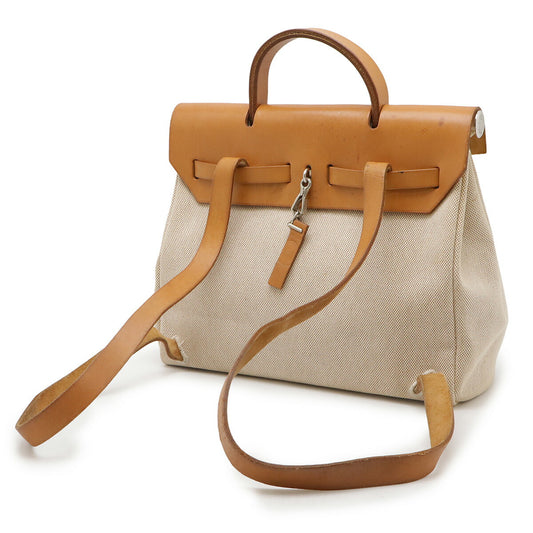 Hermes Toile Ash Leather Ado PM Backpack