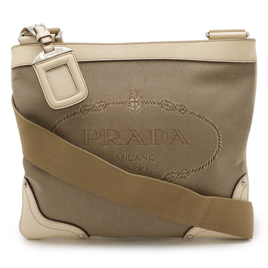 Prada Canvas Leather Shoulder Bag BT0537