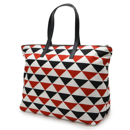 Prada Nylon Triangle Logo Tote Bag