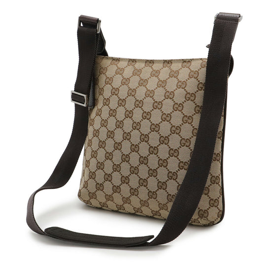 Gucci GG Canvas Leather Shoulder Bag 122793