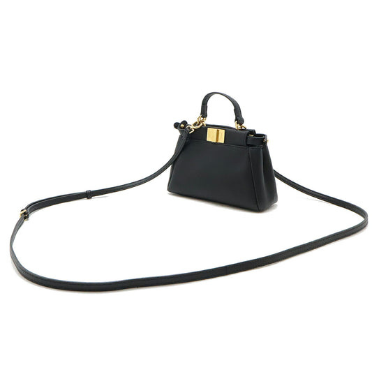 Fendi Micro Peekaboo Leather Handbag 8M0355