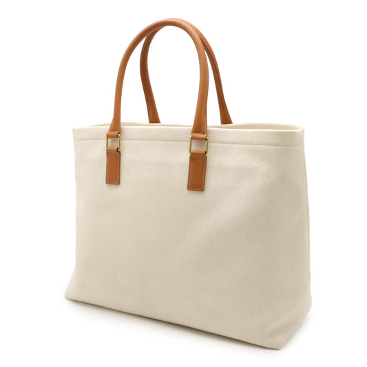 Celine Canvas/Leather Horizontal Cabas Tote Bag