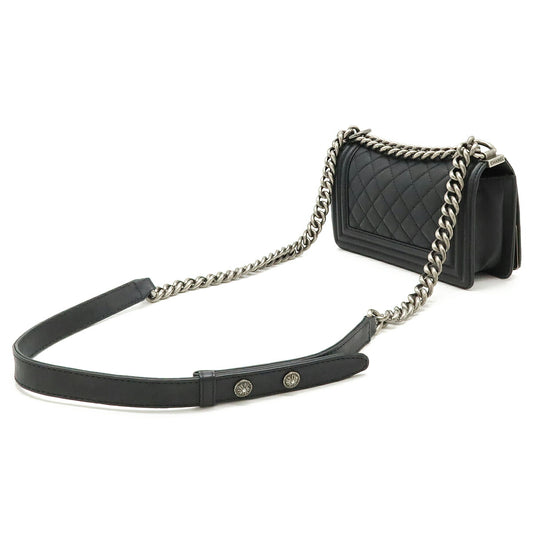 Chanel Boy Leather Chain Shoulder Bag