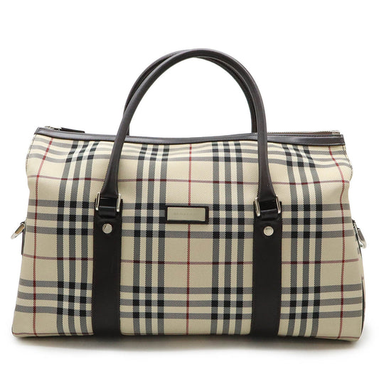 Burberry Nova Check Nylon Canvas Boston Bag
